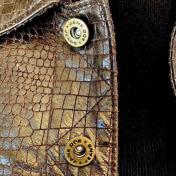 Vintage Jane Doe Collection Embossed Leather Jacket, Sz S - Picture 6 of 15